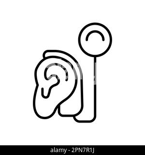 Hearing therapy concept. Editable stroke. Stock Vector