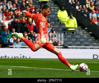 Neto of AFC Bournemouth  during the English Premier League soccer match between Tottenham Hotspur and AFC Bournemouth at Tottenham Hotspur Stadium in Stock Photo