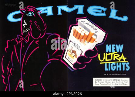 Vintage 'Playboy' Magazine Issue January 1991 Advert, USA Stock Photo