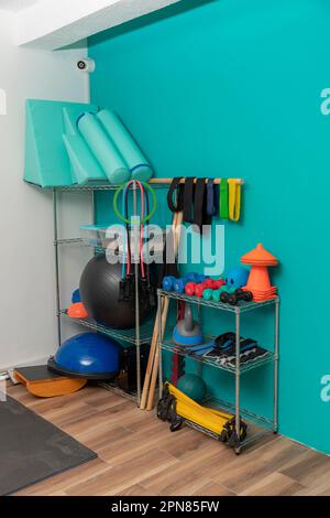Equipment for physical rehabilitation in a medical office Stock Photo
