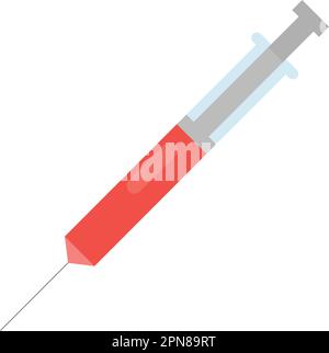 vaccine drug injection syringe vector isolated on white background Stock Vector