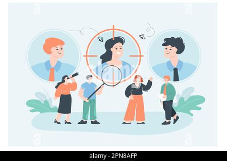 Focus on talent employee by professional HR managers Stock Vector