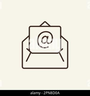 Email newsletters line icon Stock Vector