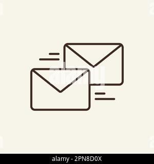 Email distribution line icon Stock Vector