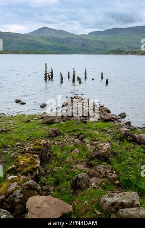 Lochside landscape at Loch Maree near Gairloch in North West Highlands, Scotland UK Stock Photo