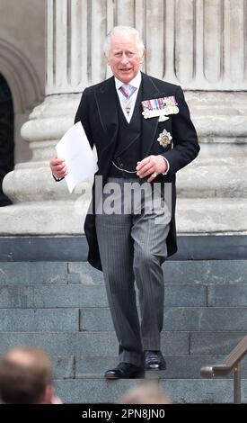 London, UK 3rd June, 2022 :  Charles, Prince of Wales attends a Thanksgiving Service for HRH Queen Elizabeth II to celebrate her Platinum Jubilee at St Paul's Cathedral in London. Credit: James Boardman/Alamy Live News Stock Photo