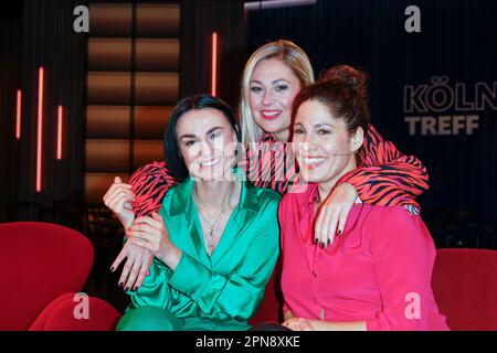 Mimi Fiedler, Ruth Moschner, Jasmin Gerat bei der Aufzeichnung der WDR-Talkshow 'Kölner Treff' im WDR Studio BS 2. Köln, 10.02.2023 Stock Photo