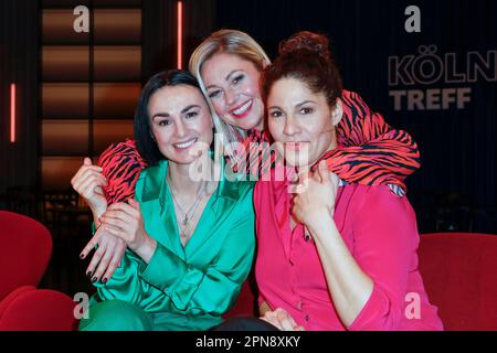 Mimi Fiedler, Ruth Moschner, Jasmin Gerat bei der Aufzeichnung der WDR-Talkshow 'Kölner Treff' im WDR Studio BS 2. Köln, 10.02.2023 Stock Photo