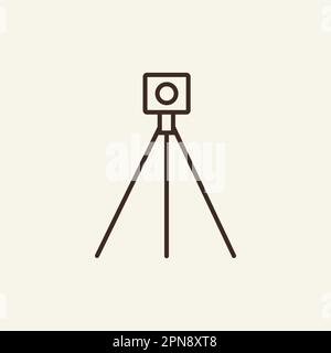 Laser level line icon Stock Vector