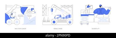 Industrial transport abstract concept vector illustrations. Stock Vector