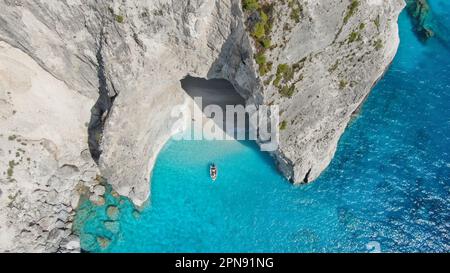 zakynthos zante summer mizithres beach piscines Stock Photo