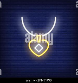 Pendant neon sign Stock Vector
