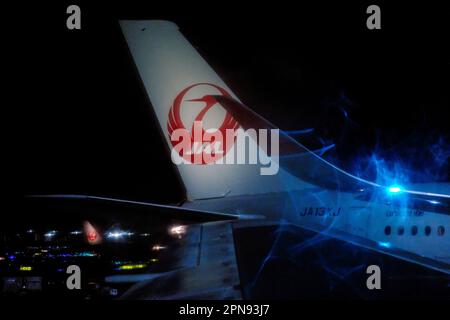Tokyo, Japan. 15th Apr, 2023. Japan Airlines (JAL) airplanes seen at the Tokyo International Airport, commonly known as Haneda Airport in Tokyo. Credit: SOPA Images Limited/Alamy Live News Stock Photo