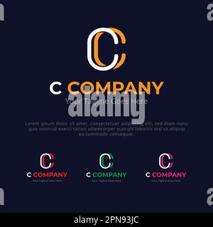 Modern C Initial Letter Logo Template, C Letter Logo Symbol, Logo Symbol Letter Company Logo Design Template Stock Vector
