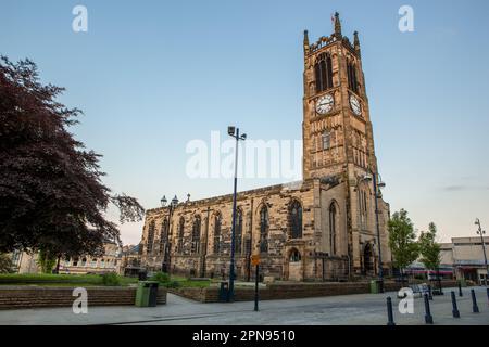 Holy Trinity Church is a Church of England parish church in the town of Huddersfield, West Yorkshire, England. Stock Photo