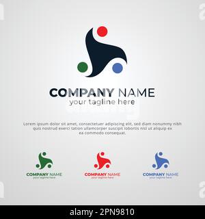 Group Media Brand or Company Logo Design Template Stock Vector