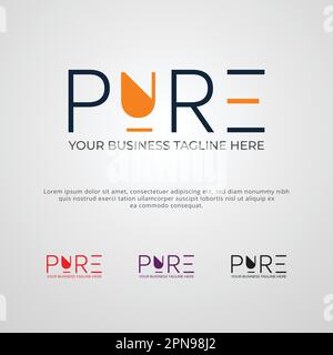 Pure Brand Company Logo Design Template Stock Vector