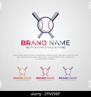 Baseball Company Logo Design Template Stock Vector