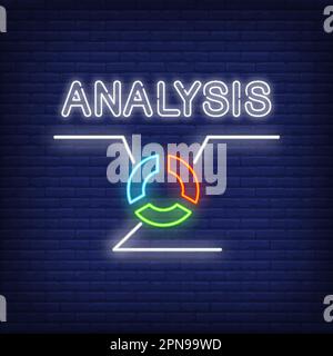 Analysis neon sign Stock Vector