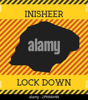 Ireland Lock Down Sign. Yellow country pandemic danger icon. Vector ...