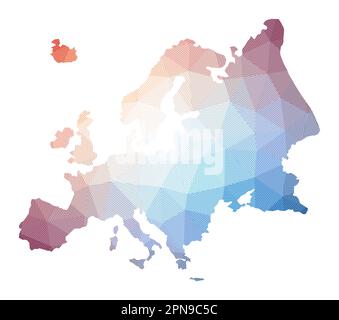 Map of Europe silhouette design isolate on white Stock Vector Image ...