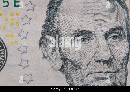 dollar bill macro photography, finance Stock Photo