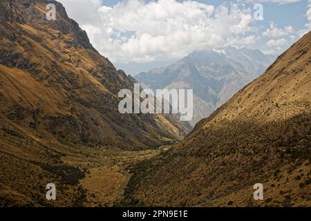Panoramic Inca Train The panoramic view from Abra Warmiwañuska (Dead Woman's Pass), the ...