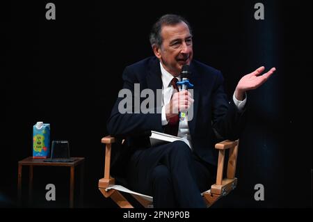 Milan, Italy. 17th Apr, 2023. Milan, presentation of the book by Pier Ferdinando Casini 'Once upon a time there was politics'. In the photo: Beppe Sala Credit: Independent Photo Agency/Alamy Live News Stock Photo