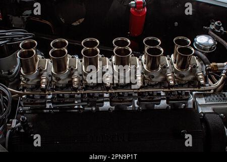 Ferrari  engine compartment Stock Photo