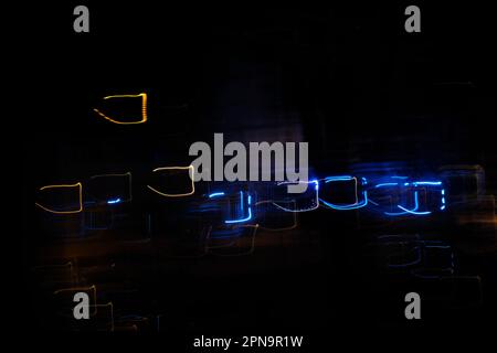 abstract background, light tracks using icm technique,free copy space Stock Photo