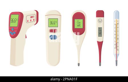 Medical thermometers set Stock Vector