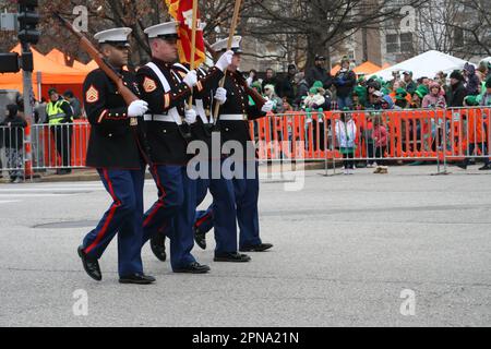 St. Patrick's Day Parade 2023 in St. Louis, Missouri, USA Stock Photo