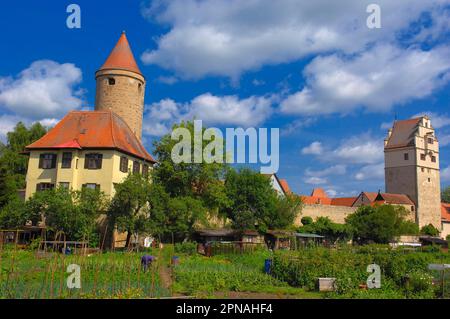 Dinkelsbuhl, Nordlingen Gate, Romantic Road, Dinkelsbuehl, Middle Franconia Stock Photo