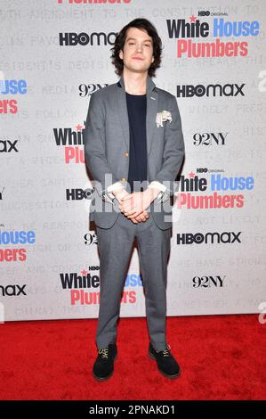 New York, USA. 17th Apr, 2023. Liam James attends HBO's ‘White House Plumbers' New York Premiere at the 92nd Street Y, New York, NY, April 17, 2023. (Photo by Anthony Behar/Sipa USA) Credit: Sipa USA/Alamy Live News Stock Photo