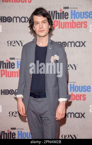 NEW YORK, NEW YORK - APRIL 17: Liam James attends HBO's 'White House Plumbers' New York Premiere at 92nd Street Y on April 17, 2023 in New York City. Credit: Ron Adar/Alamy Live News Stock Photo