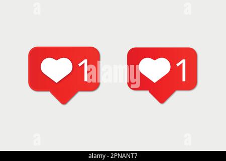 Instagram like notification vector design Stock Vector