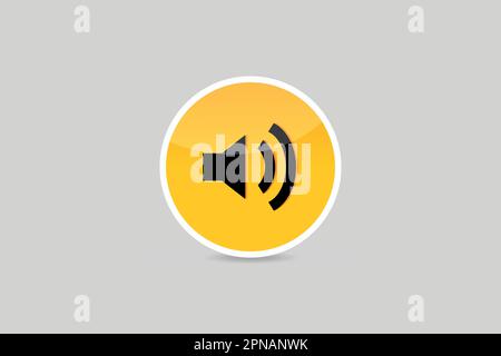 Glossy Microphone sound on icon button premium vector Stock Vector