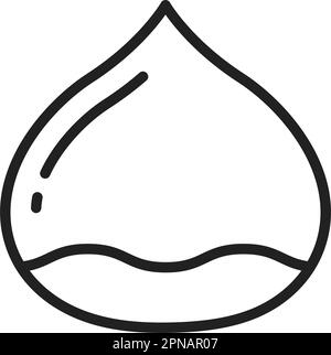 Chestnut icon vector image. Suitable for mobile apps, web apps and print media. Stock Vector