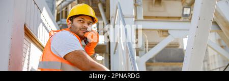 Young foreman working hard at building industry Stock Photo