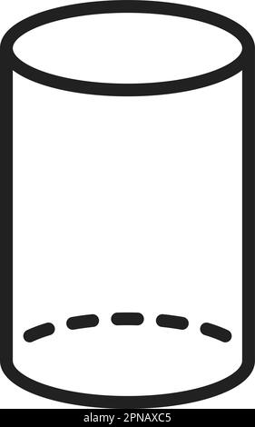 Cylinder icon vector image. Suitable for mobile apps, web apps and print media. Stock Vector