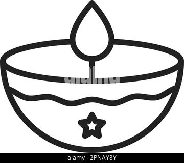 Diya Lamp icon vector image. Suitable for mobile apps, web apps and print media. Stock Vector