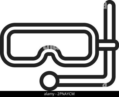Diving Mask icon vector image. Suitable for mobile apps, web apps and print media. Stock Vector