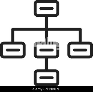 Draw Hierarchy icon vector image. Suitable for mobile apps, web apps and print media. Stock Vector