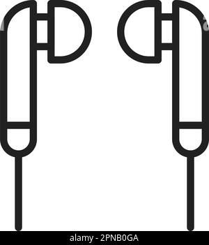 Earphones icon vector image. Suitable for mobile apps, web apps and print media. Stock Vector