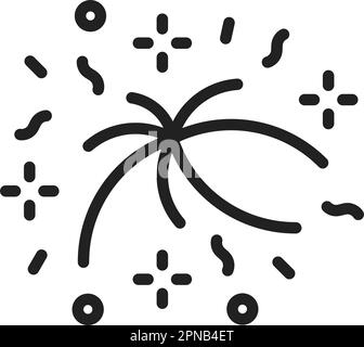 Fireworks icon vector image. Suitable for mobile apps, web apps and print media. Stock Vector