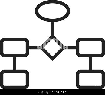 Flowchart icon vector image. Suitable for mobile apps, web apps and print media. Stock Vector