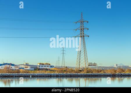 Powering the Nation: Electrical Transmission Towers Carrying High 