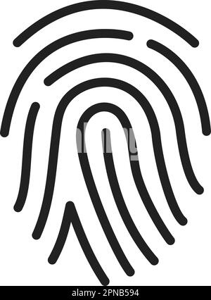 Fingerprint icon vector image. Suitable for mobile apps, web apps and print media. Stock Vector