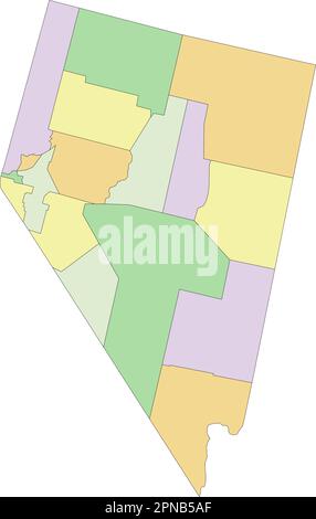 Nevada Highly Detailed Editable Political Map With Labeling Stock Nevada Highly Detailed Editable Political Map 2pnb5af
