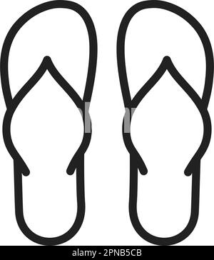 Flip Flops icon vector image. Suitable for mobile apps, web apps and print media. Stock Vector